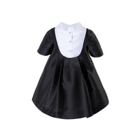 Mimisol Black Crystal Embellished Mikado Dress