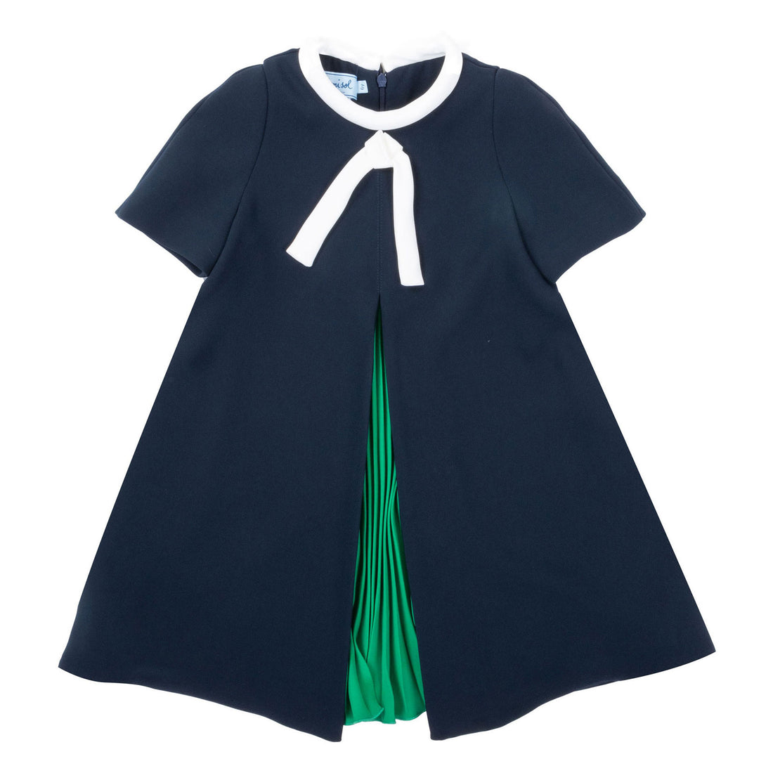 Mimisol Dark Blue Pleated Detail Dress