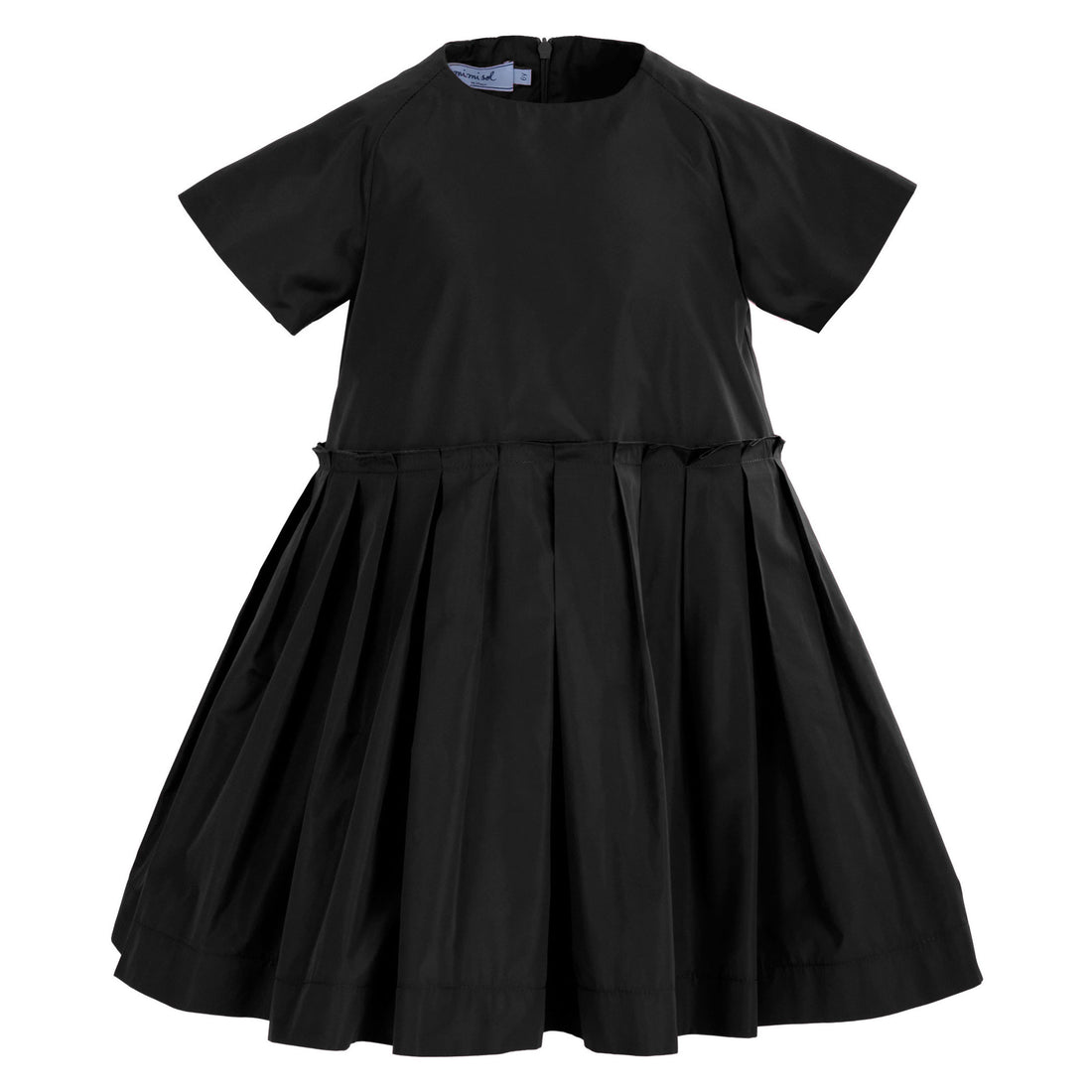 Mimisol Black Taffeta Pleated Dress Ladida Mimisol Black Taffeta Pleated Dress Ladida