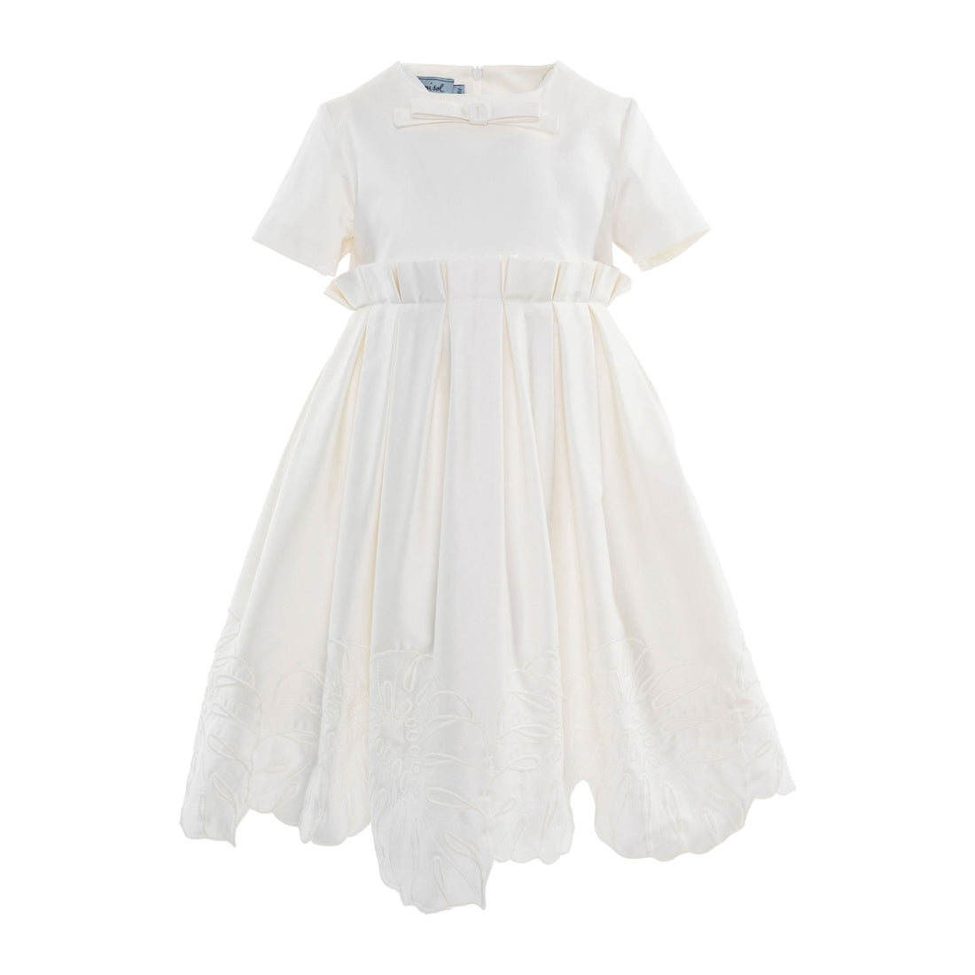 Mimisol Cream Leaf Embroidery Dress
