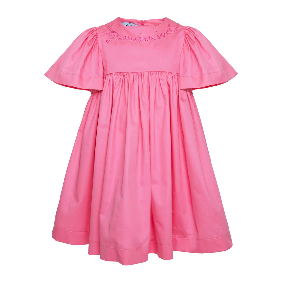 Mimisol Fuchsia Logo Embroidere Long Dress