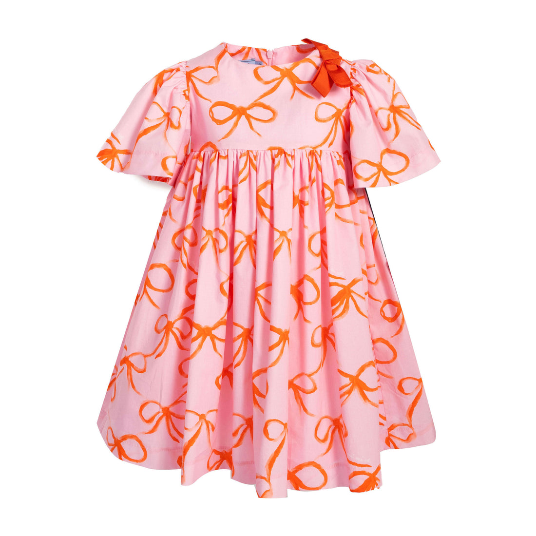 Mimisol Pink Bow Print Long Dress