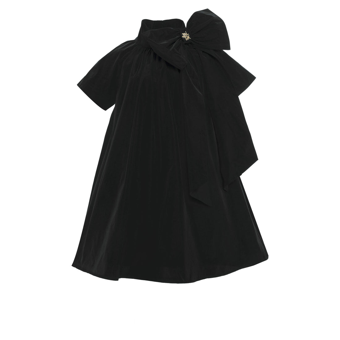 Mimisol Black Bow Taffeta Dress