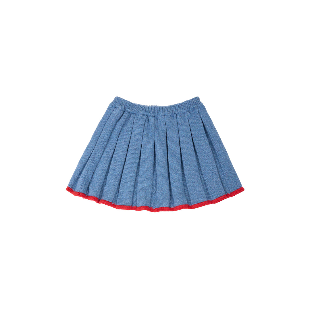 Mimisol Light Blue Trimmed Pleated Skirt