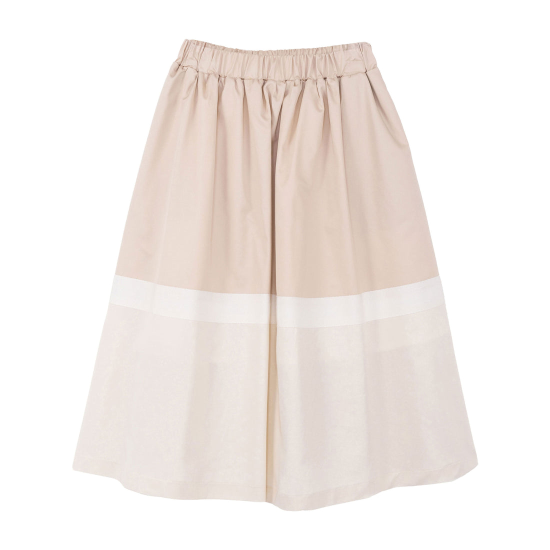 Mimisol Beige Color Block Maxi Skirt