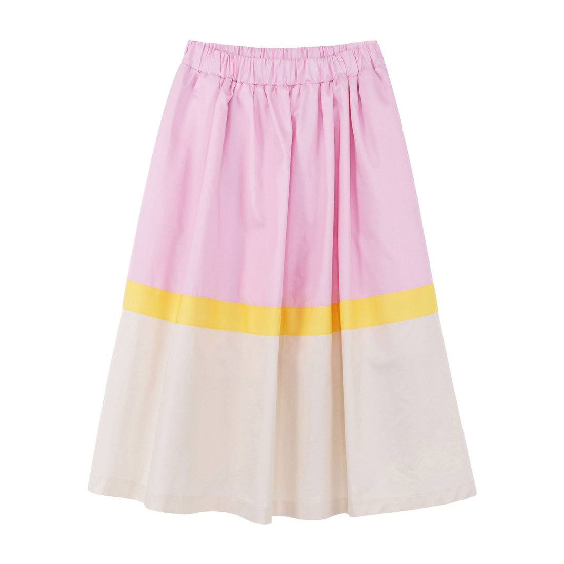 Mimisol Pink Color Block Maxi Skirt