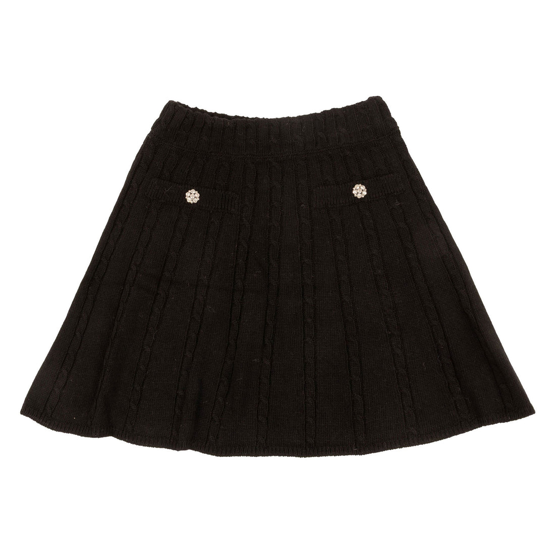 Mimisol Black Wool Knit Skirt