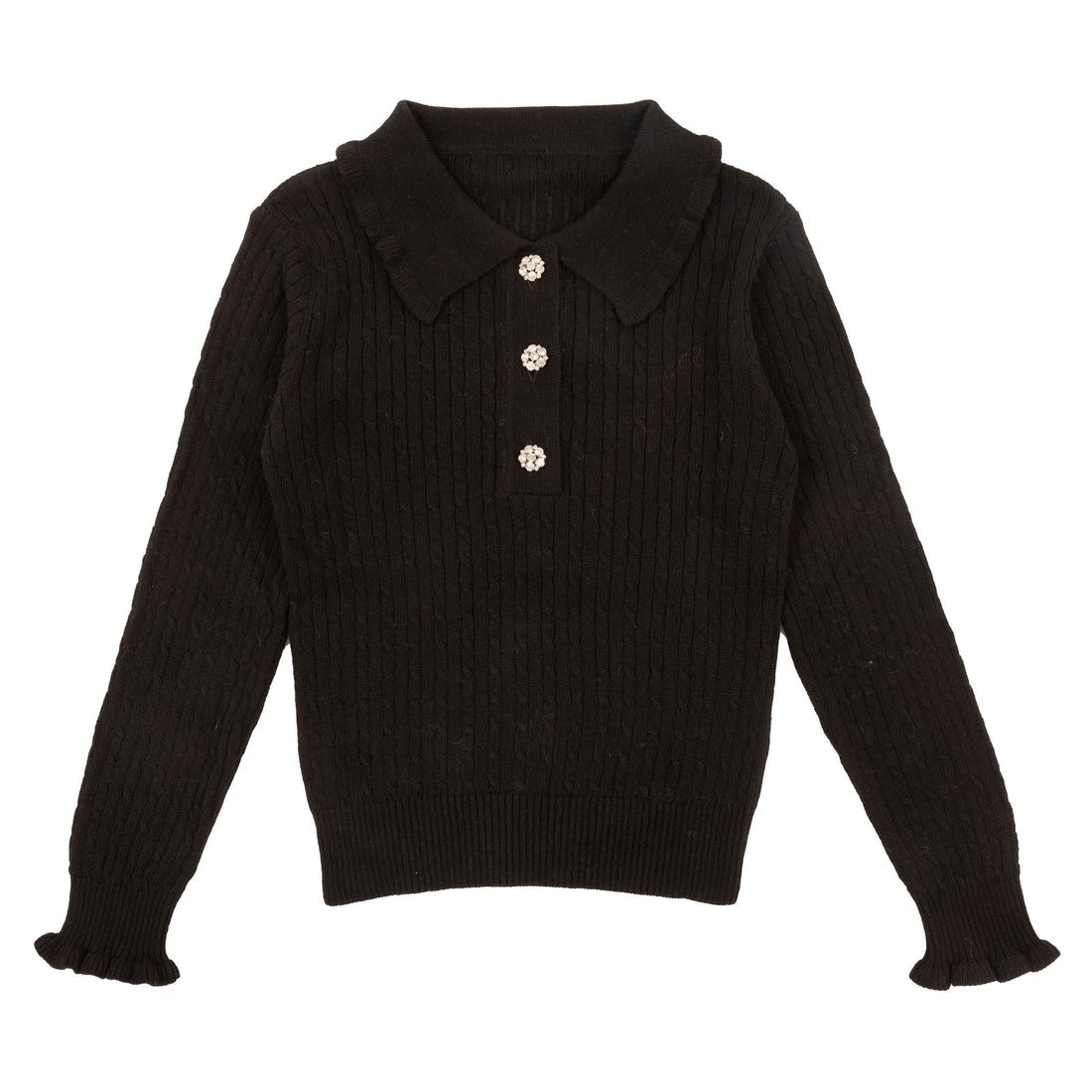 Mimisol Black Embellished Sweater