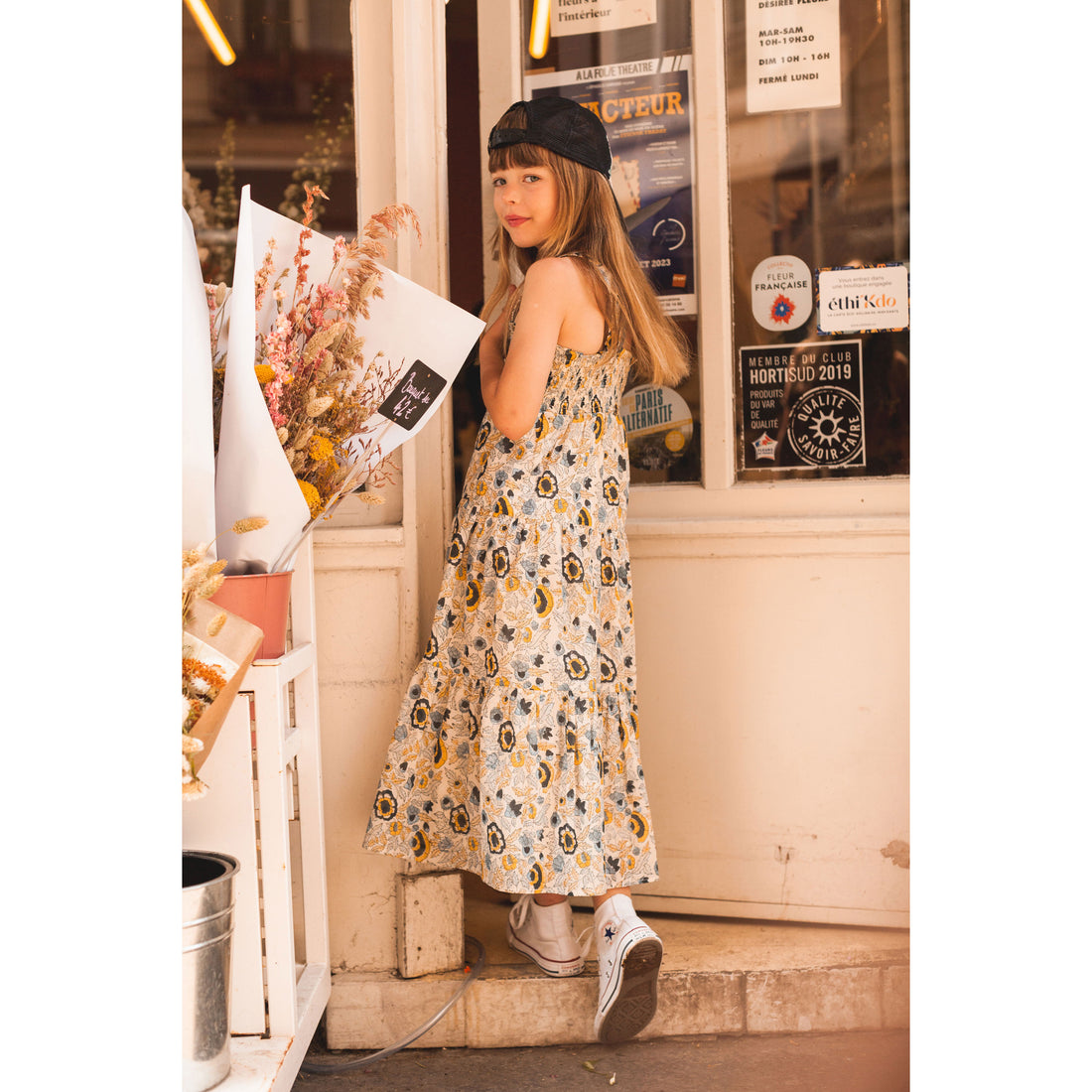 Louis Louise Black Veil Indian Flower Niko Dress