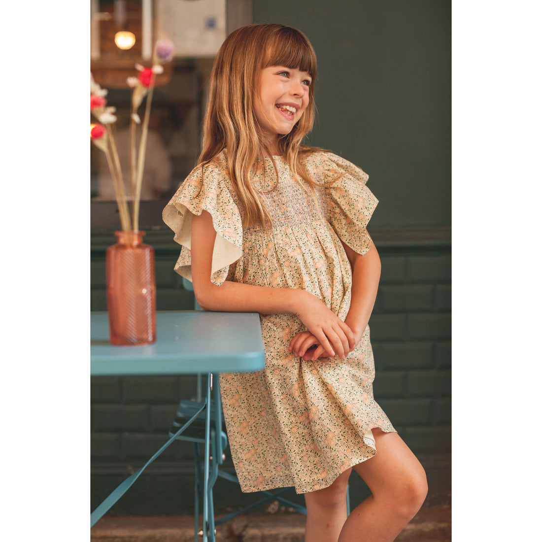 Louis Louise Beige Veil Romantic Flower Mickaela Dress