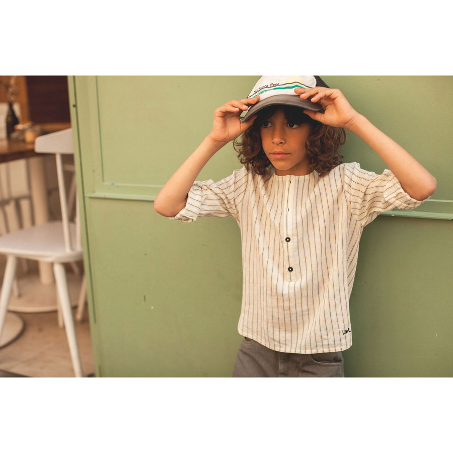 Louis Louise Cream Stripe Oncle Shirt