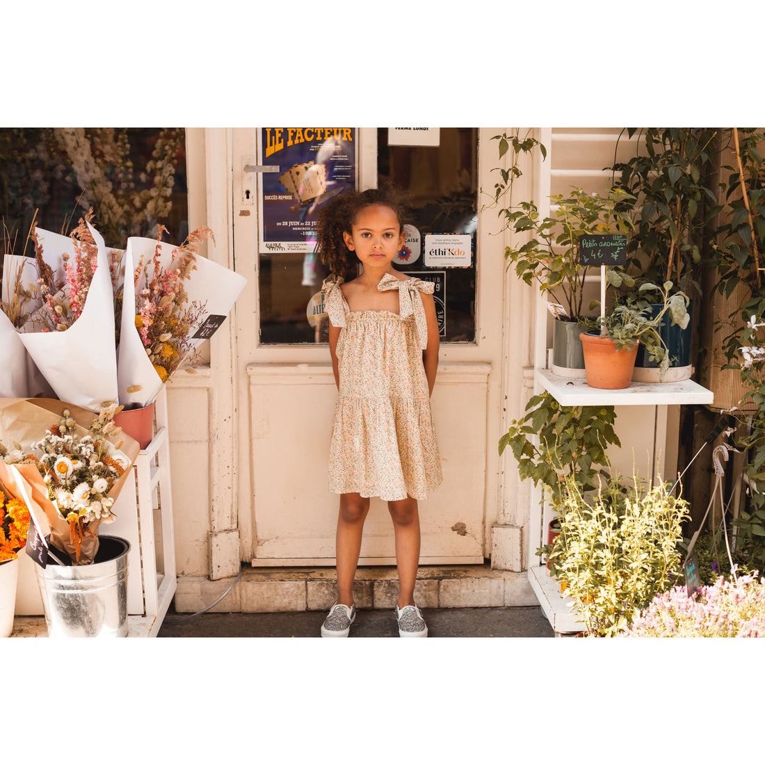 Louis Louise Beige Veil Romantic Flower Suza Dress