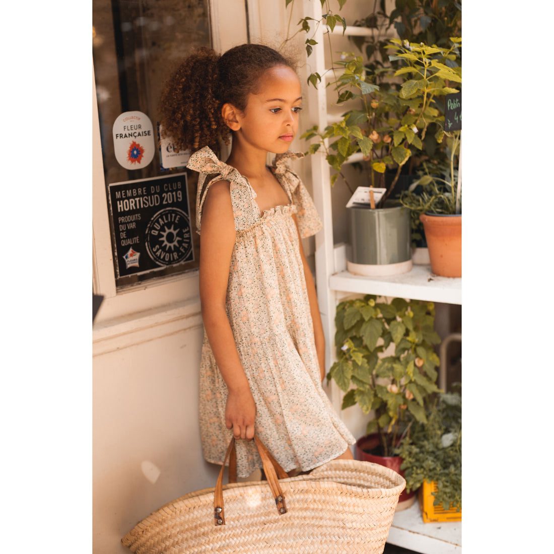 Louis Louise Beige Veil Romantic Flower Suza Dress