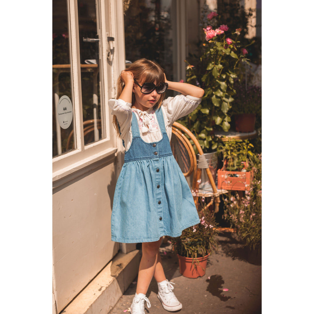 Louis Louise Blue Denim Patchwork Caramba Dress