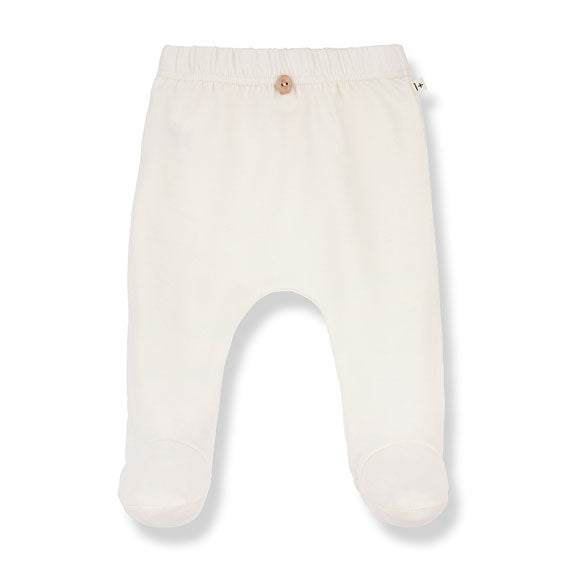 1+ in the Family Ecru Mia Footed Leggings