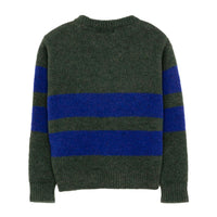 Finger in the Nose  Cedar Green Stripes Michael Crewneck Sweater