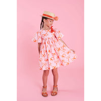 Mimisol Pink Bow Print Dress