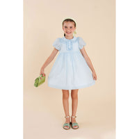 Mimisol Light Blue Cotton Organza Dress