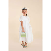 Mimisol Cream Plumetis Maxi Dress