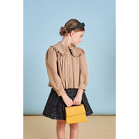 Mimisol Black Jacquard Pleated Skirt