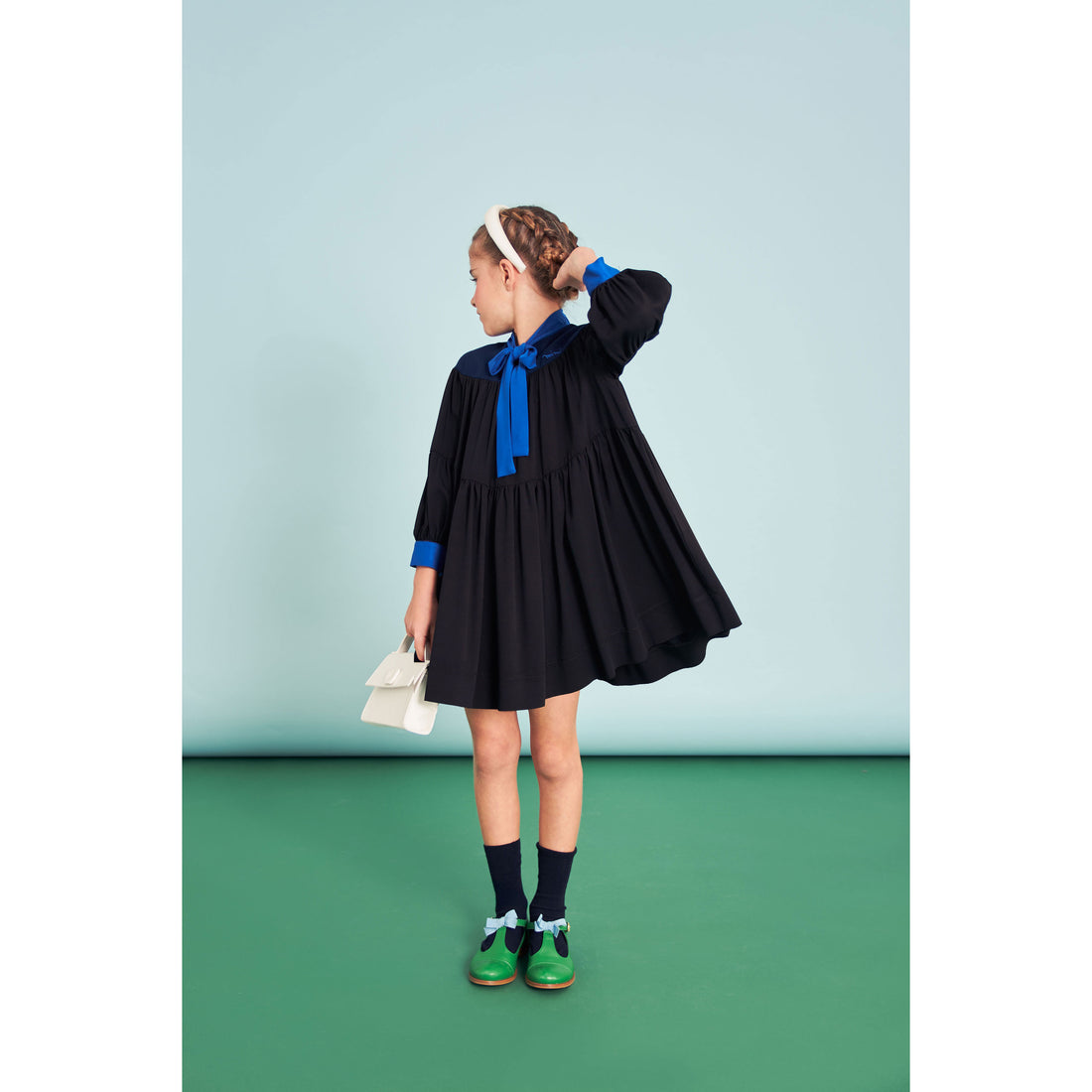 Mimisol Black Colorblock Dress