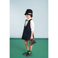Mimisol White Black Bicolor Twill Blouse