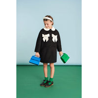 Mimisol Black White Bow Embellished Coat