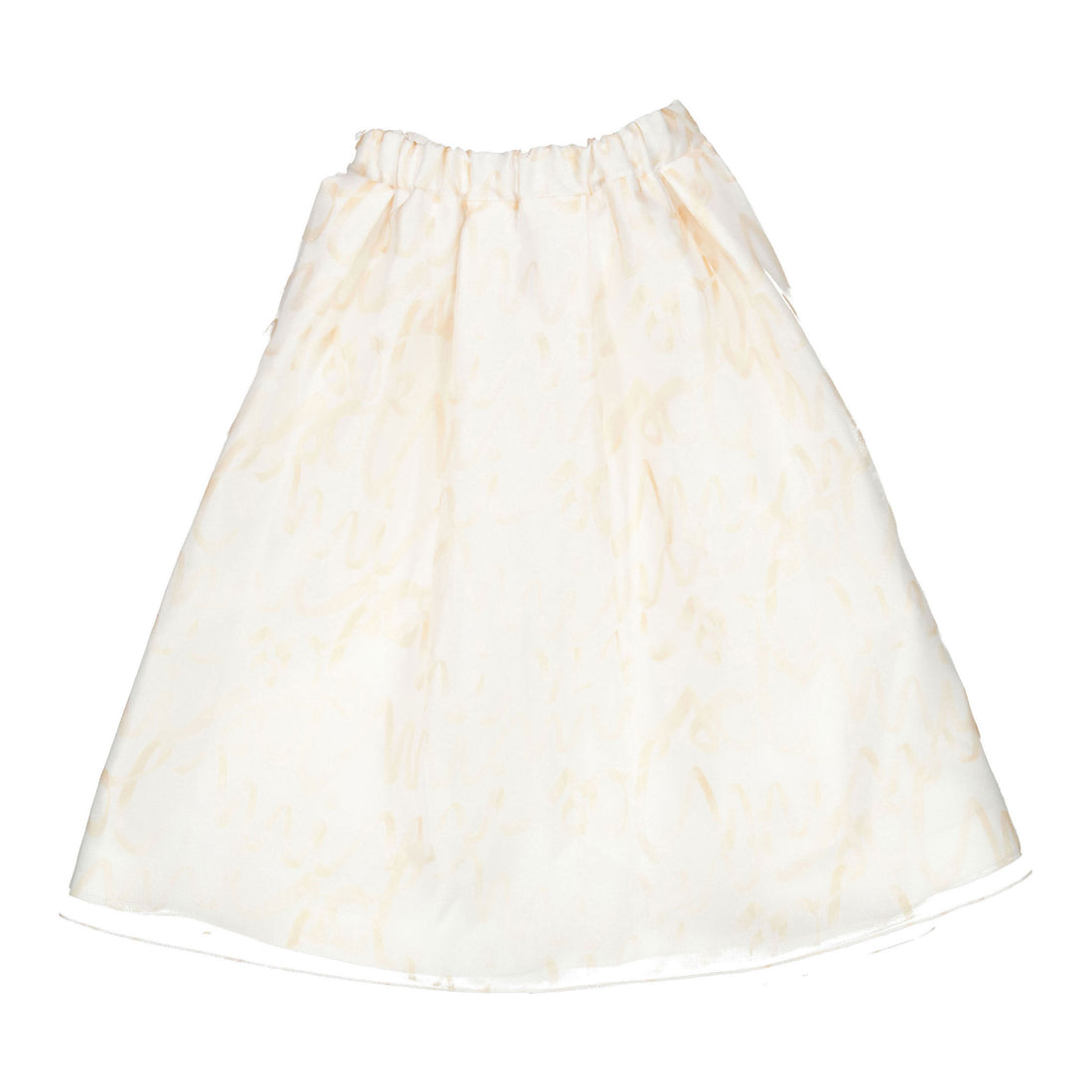 Mimisol Salmon Logo Long Organza Skirt