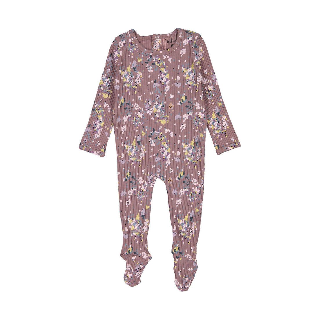 Ladida Layette Mink Clustered Floral Footie