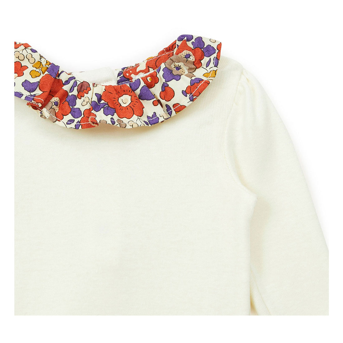 Bonton Cream Liberty Ruffle Collar Body