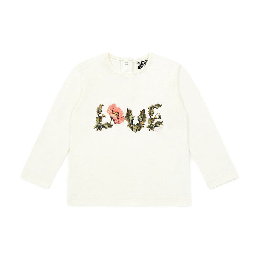 Bonton Cream Love Baby Tee