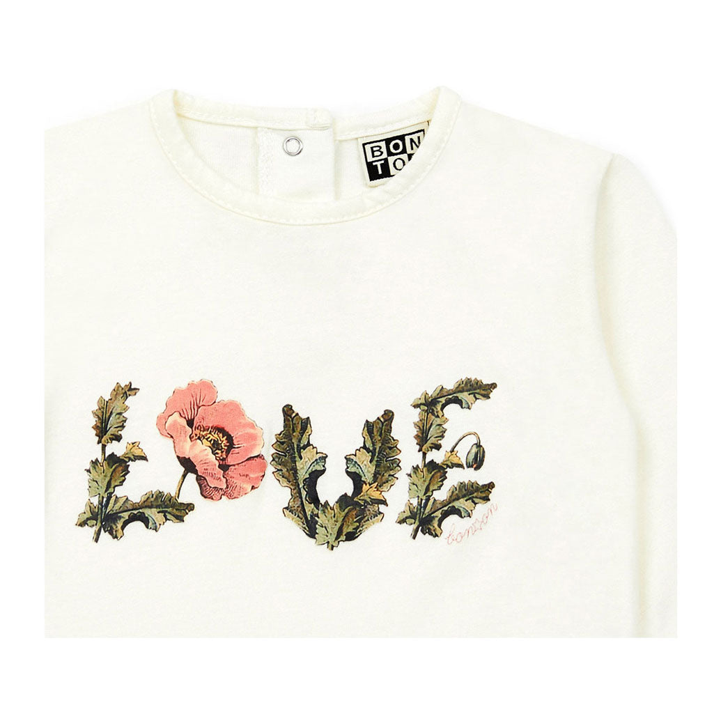 Bonton Cream Love Baby Tee