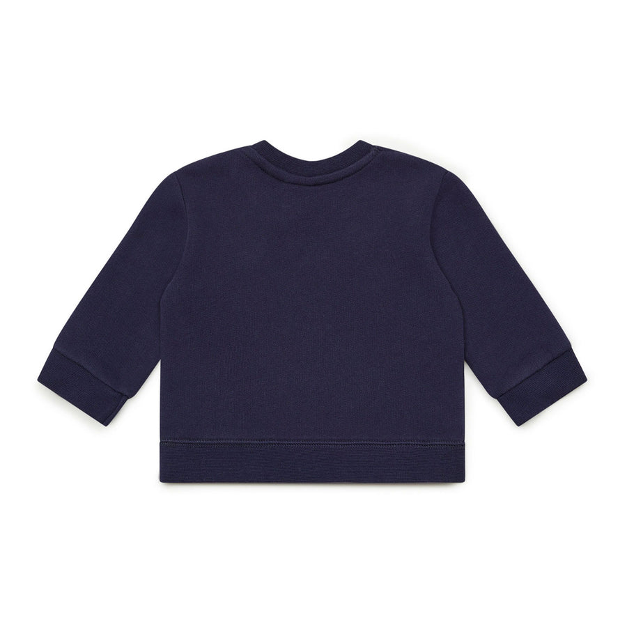 Bonton Navy Love Gang Baby Sweatshirt