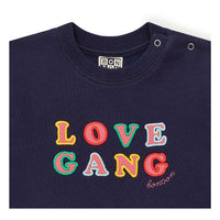 Bonton Navy Love Gang Baby Sweatshirt