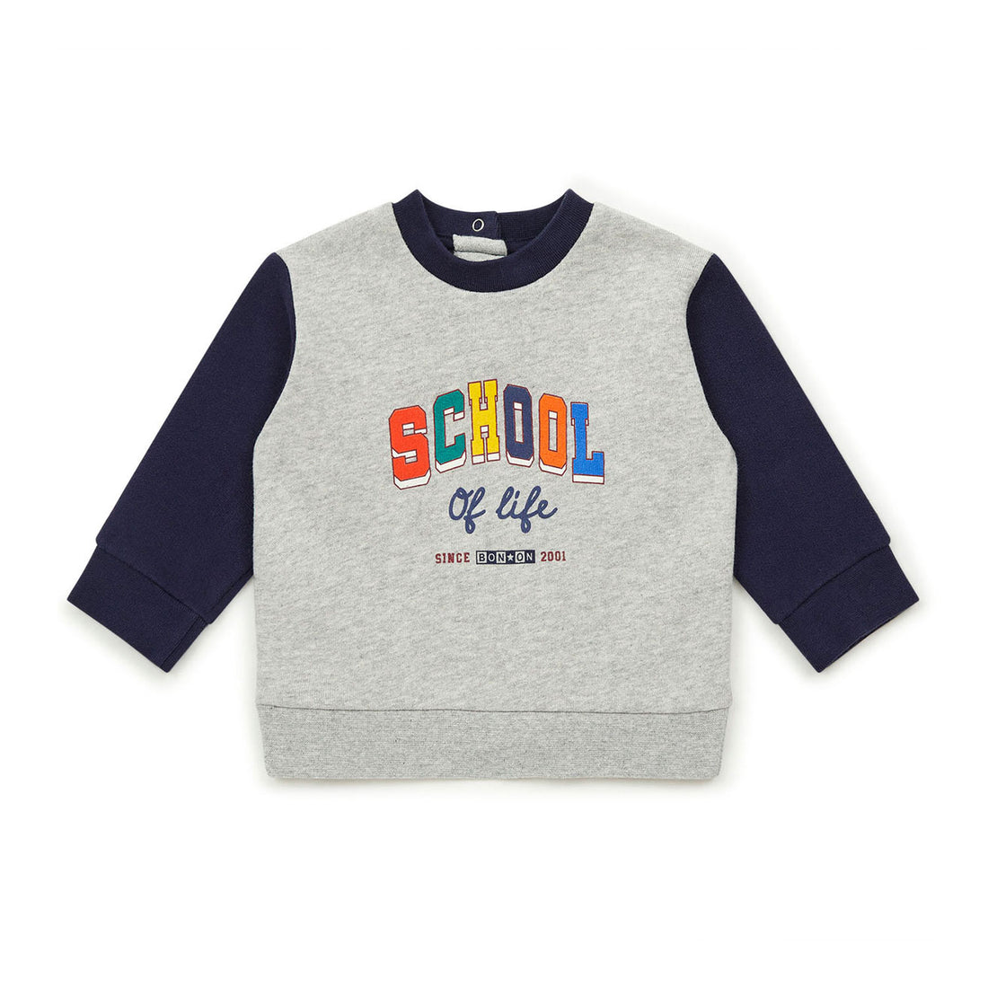 Bonton Grey School Baby Sweatshirt