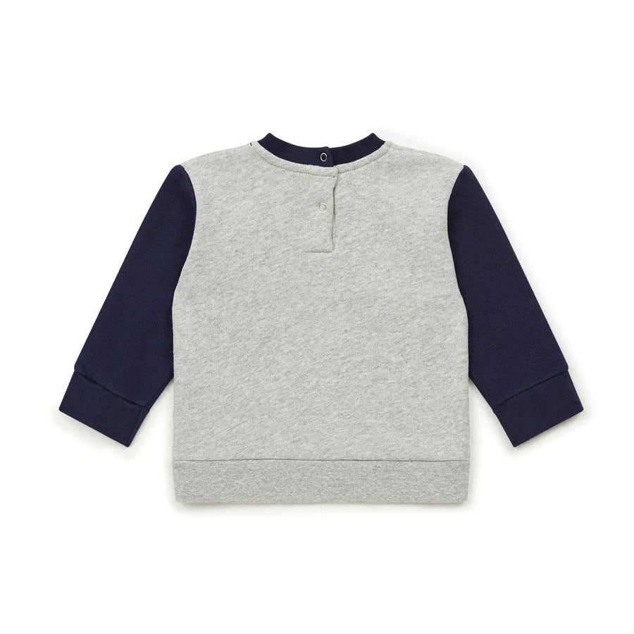 Bonton Grey School Baby Sweatshirt