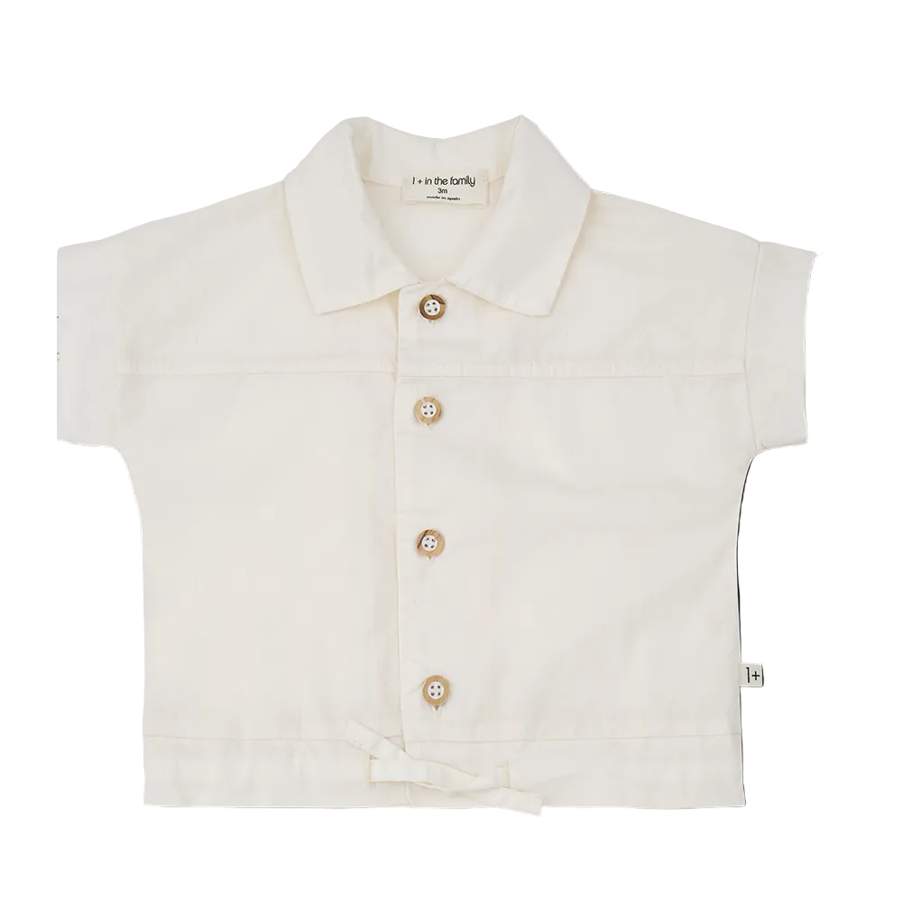 1+ In The Family Off White Monells Baby Shirt