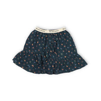The New Society Navy Mini Blossom Moon Skirt