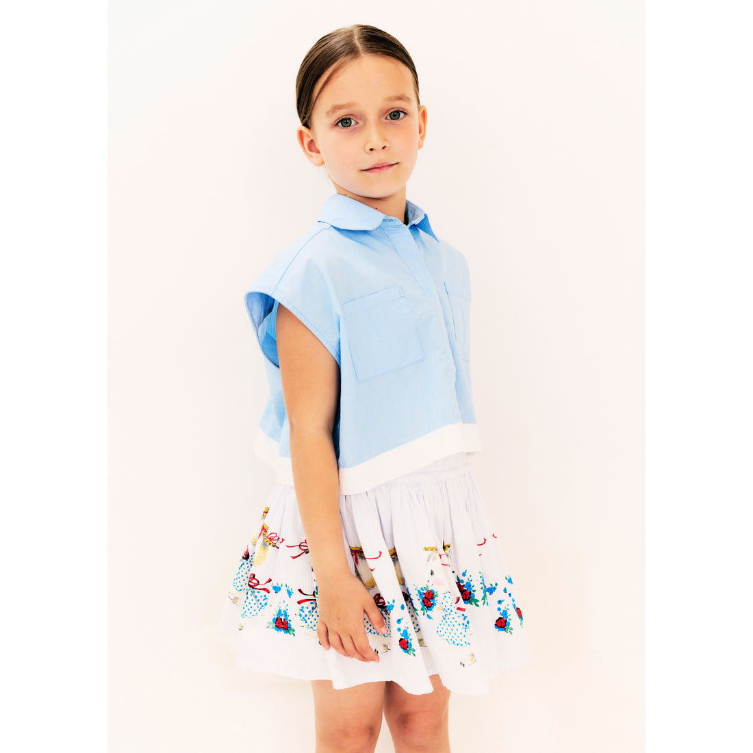 Morley Cat Blue Queen Skirt