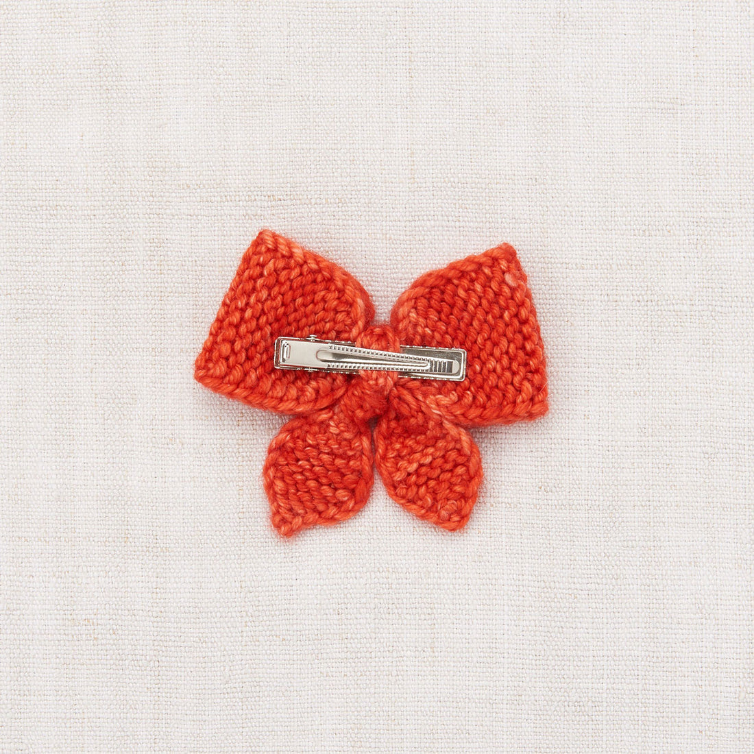Misha and Puff Medium Puff Bow - Red Flame