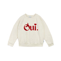 Mipounet  Ecru Oui Felpa Sweatshirt