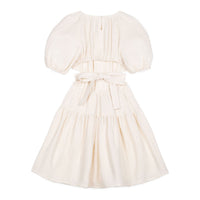 Mipounet Ecru Marine Muslin Cut Out Dress