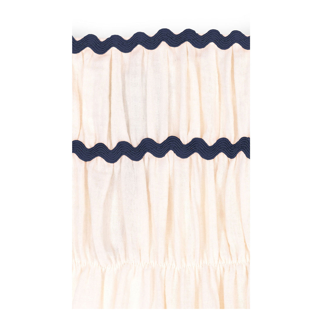 Mipounet Ecru/Navy Anette Muslin Dress