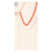 Mipounet Ecru/Salmon Trim Althea Muslin Dress