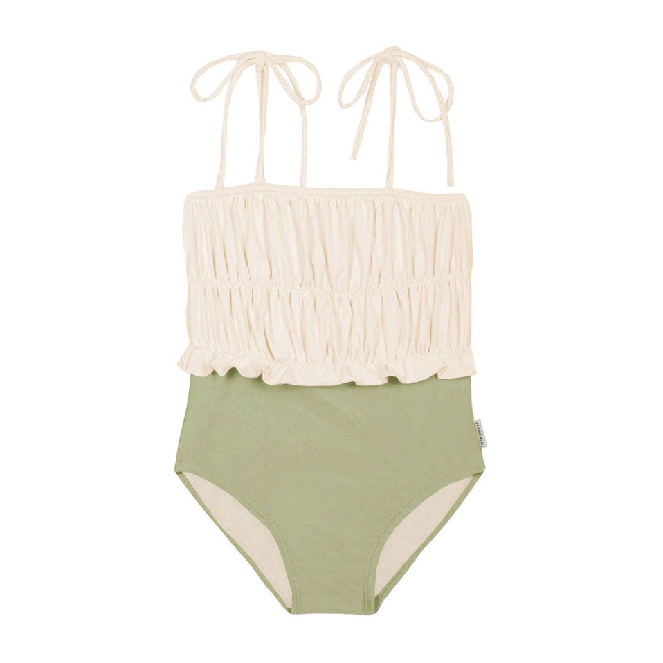 Mipounet Ecru/Green Julieta Swimsuit