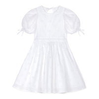 Mipounet White Swiss Lace Flower Dress