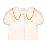 Mipounet Ecru/Ochre Althea Muslin Blouse
