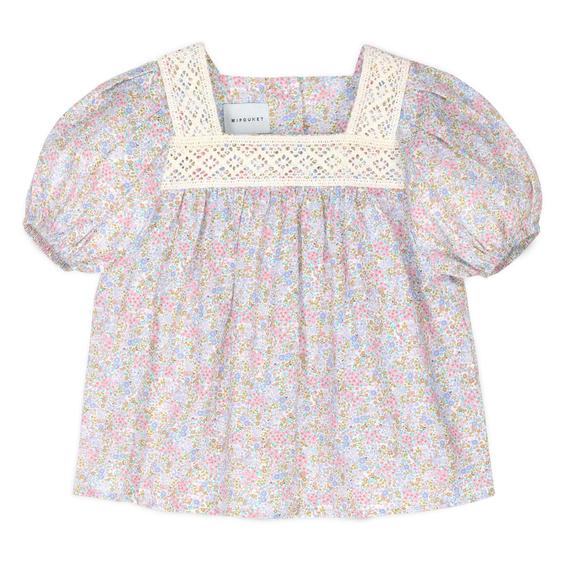 Mipounet Blue/Multicolor Mila Lace Blouse