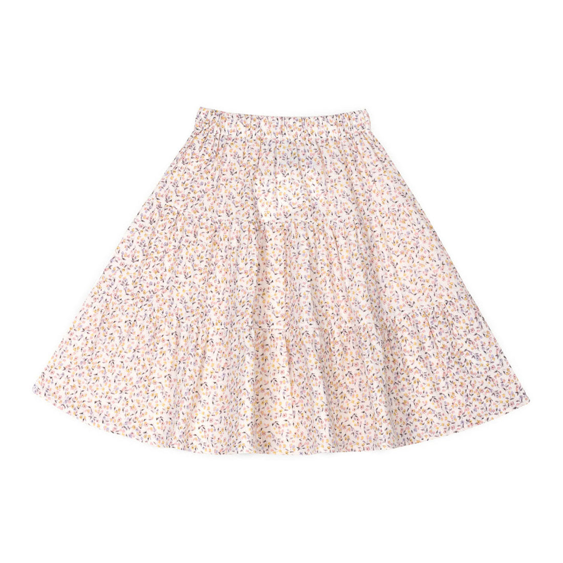 Mipounet Cream/Pink Printed Diana Muslin Skirt