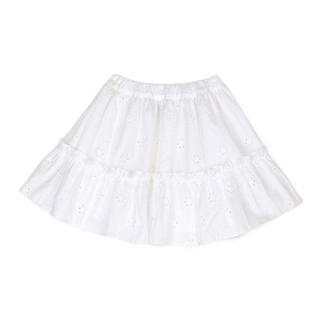 Mipounet White Swiss Lace Flower Skirt